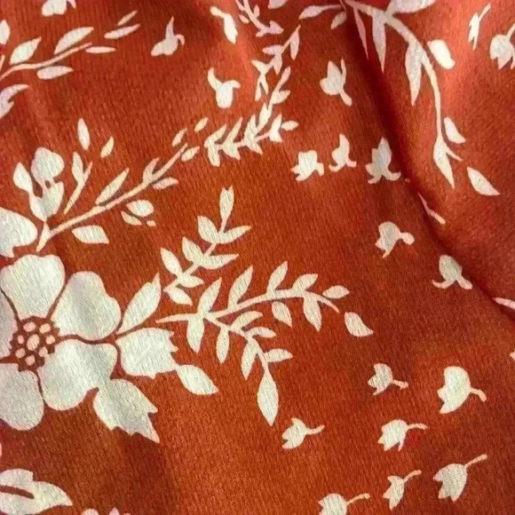 Rust Floral Here Comes The Sun Dress Size Large​ - Picture 6 of 9